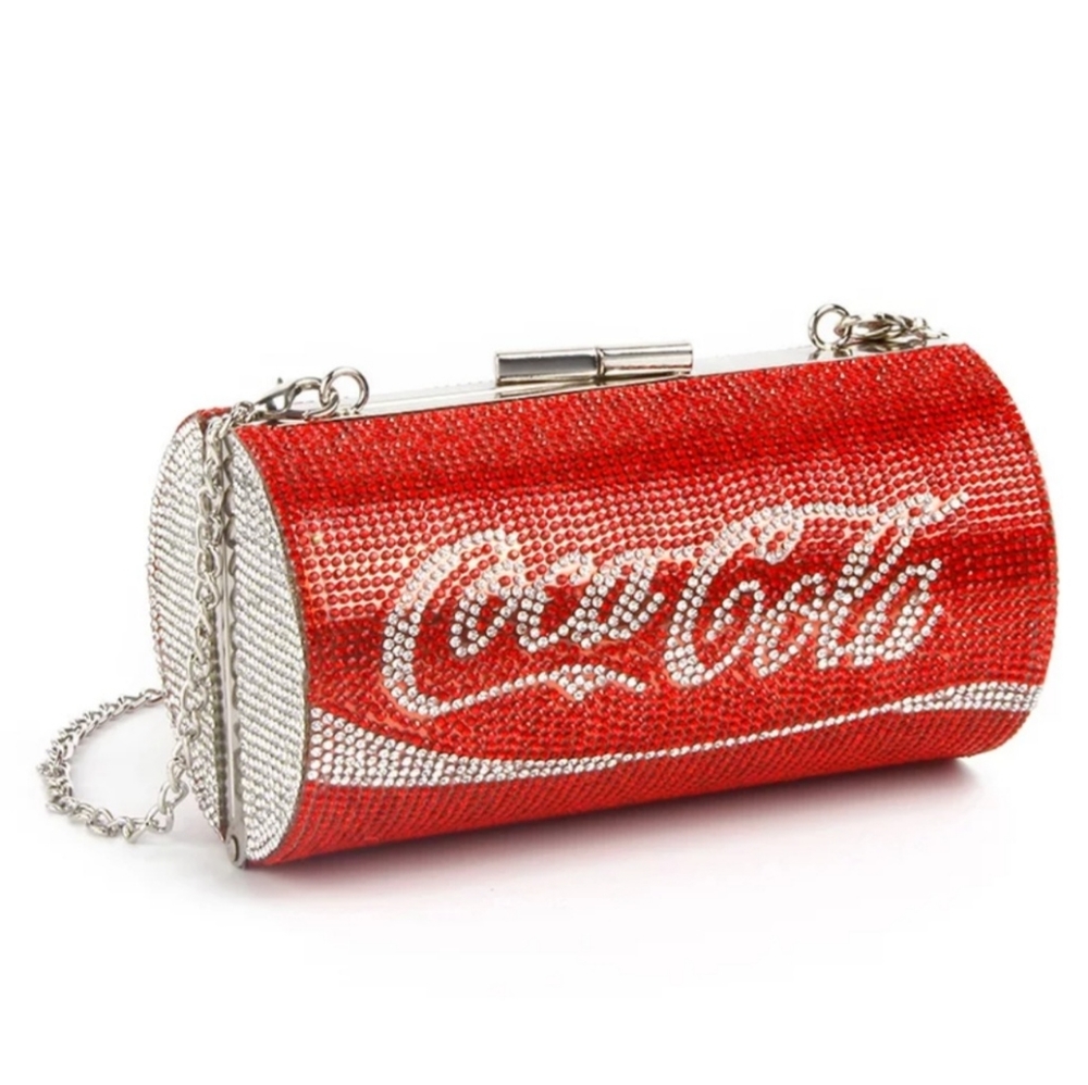 Coca Cola Red Crystal Bling Crossbody Bag